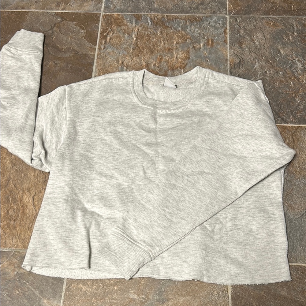 Gray Cropped Sweatshirt